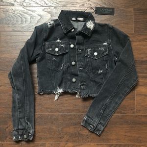 Carmar Dark Gray Cropped Jean Jacket